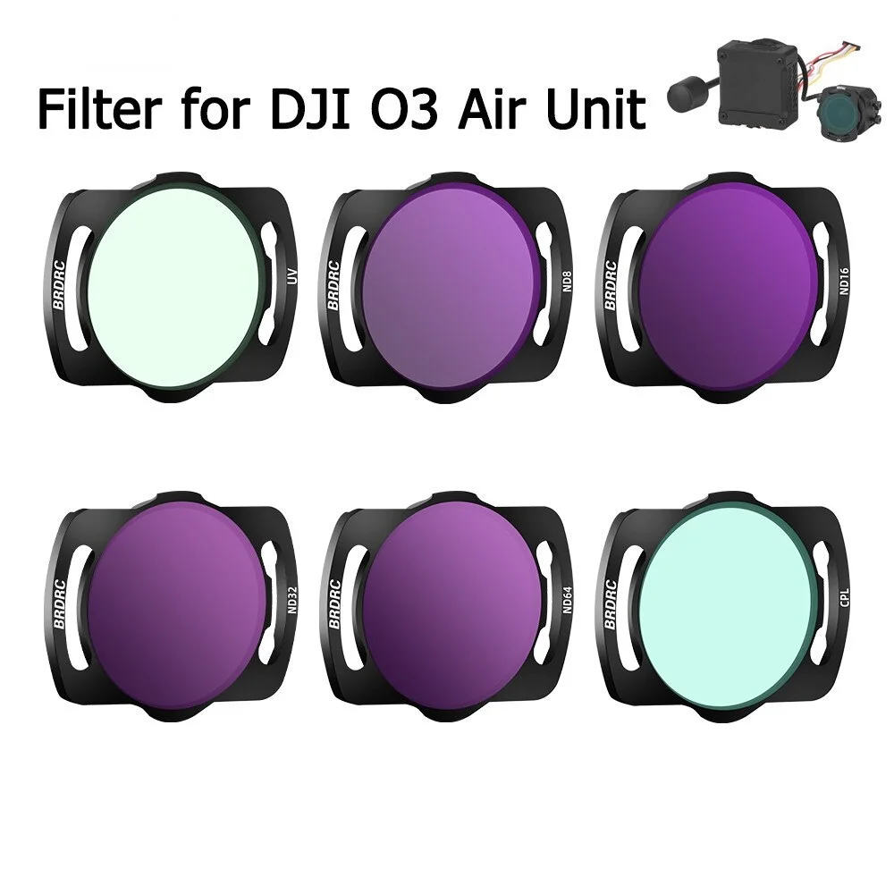 Набор фильтров для объектива DJI Avata/O3 Air Unit UV CPL ND 8/16/32/64 поляризатор объектив камеры Оптическое стекло алюминиевая рамка Дрон фильтры