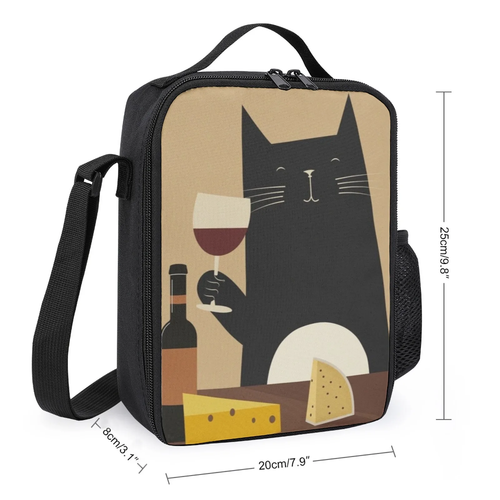 Фото Элегантная сумка для обеда с принтом Bolsa Termica Porta Alimentos, термосумка для детей, изоляционная сумка для обеда, сумка для ланча №2