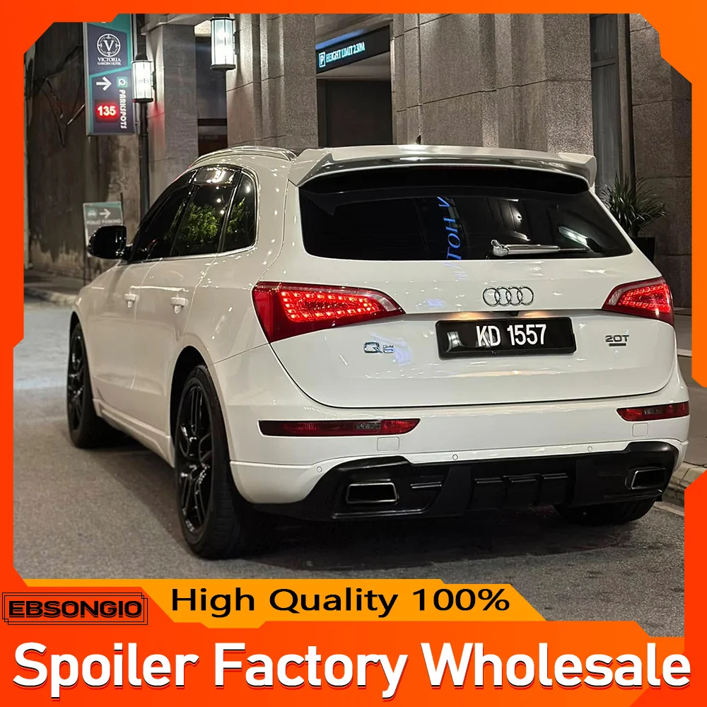 Спойлер на крышу в стиле Q5 ABT для Audi Q5 2009-2017, высококачественный FRP, глянцевый черный или углеродное волокно, задний спойлер, крыло багажника