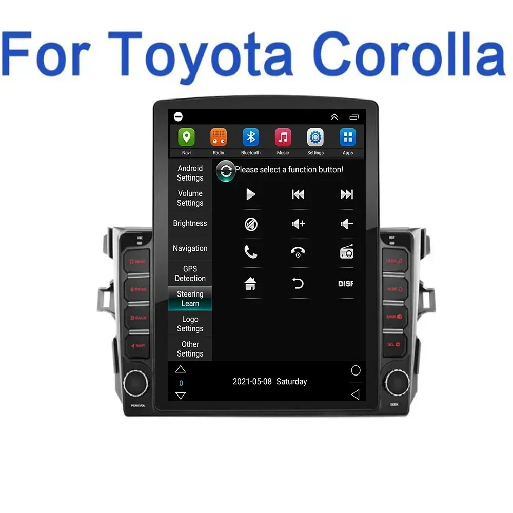 Фото Автомобильный радиоприемник Tesla Style 2Din Android13 для Toyota Corolla E 140150   2007-2012 Мультимедийный видеоплеер GPS Стерео Carplay DSP RDS №4
