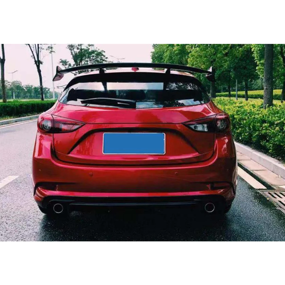 Фото Для Mazda 3 Axela хэтчбек 2014 - 2019 Комплект крыльев багажника отделка задний спойлер на крышу окно №2