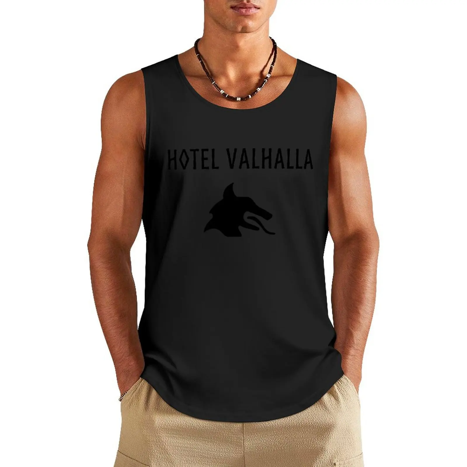 Майка Hotel Valhalla для мужчин, футболка для бодибилдинга