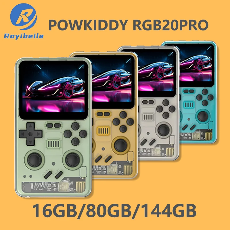 RGB20PRO Ретро карманная портативная игровая консоль 3,2-дюймовый IPS-экран Встроенный Wi-Fi 2,4G + Bluetooth Linux Система Детские подарки