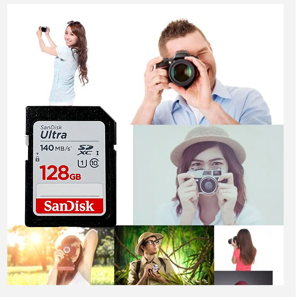 Фото Карта SanDisk Ultra SDHC 32 ГБ UHS-I и SDXC 64 ГБ 128 ГБ 256 ГБ 512 ГБ UHS-I карта U1 Флэш-карта C10 для камеры Сделать лучшие фотографии №2