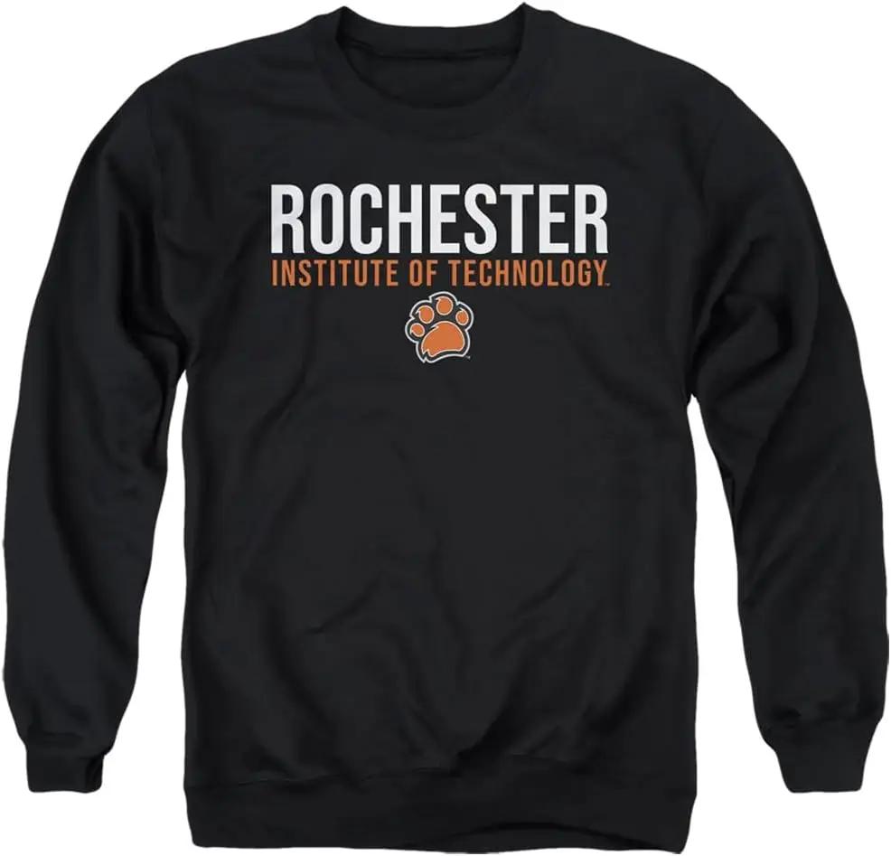 LOGOVISION Rochester Institute of Technology Rit Официальная сложенная толстовка унисекс с круглым вырезом для взрослых