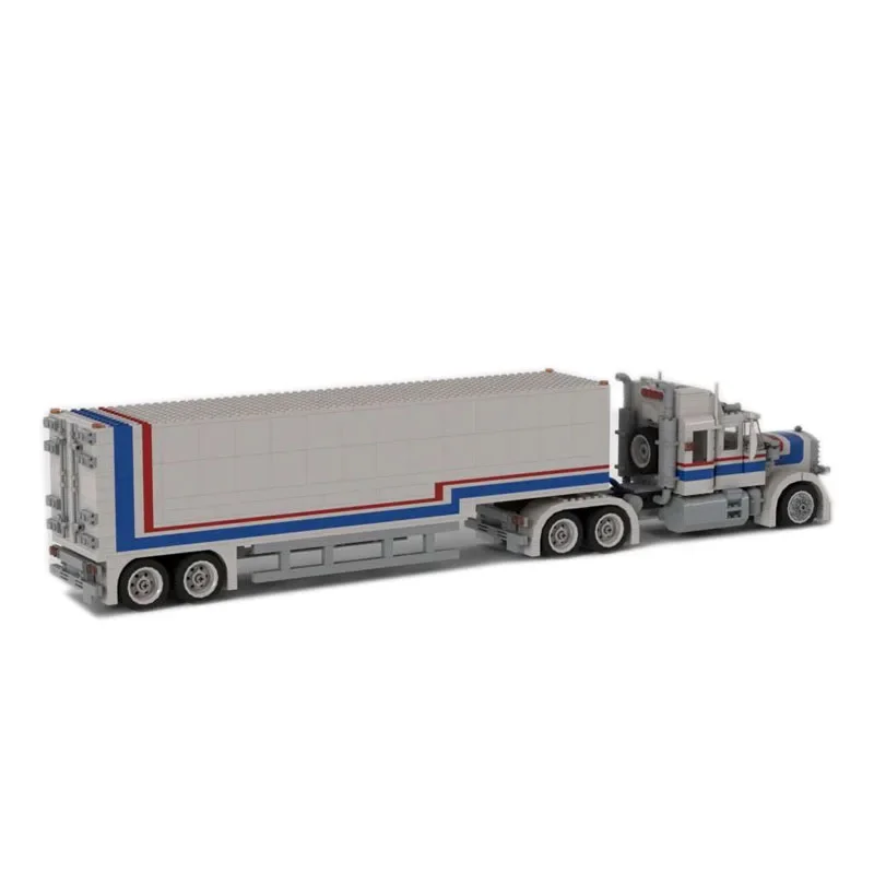 MOC-101492Cargo грузовик для транспортировки подходит для всех видов строительных блоков со шлейфом модель мальчика на день рождения ToysGifts