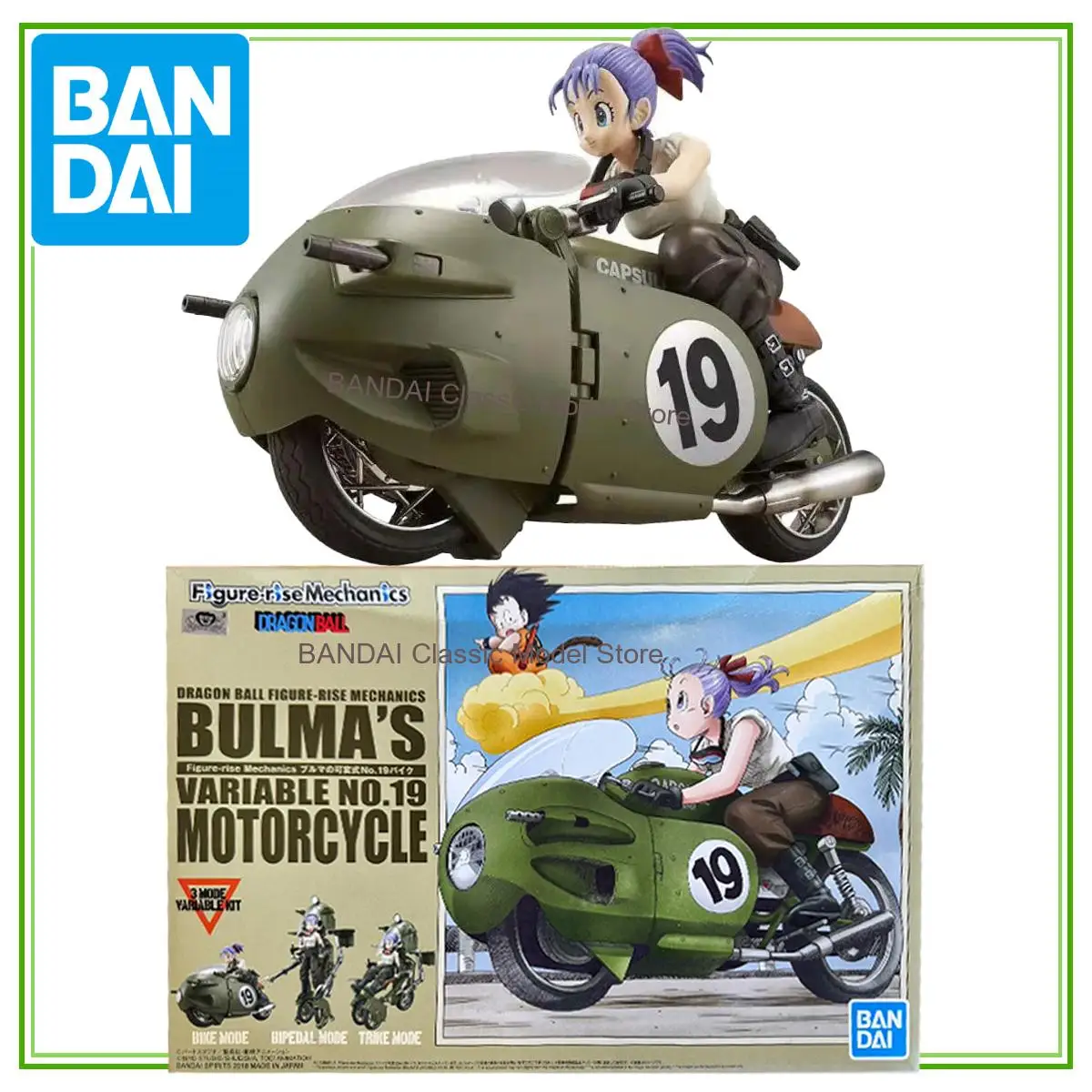 Оригинальный комплект Bandai Dragon Ball Bulma FRS с мотоциклом, аниме-фигурка, коллекционные игрушки Gunpla, подарок для взрослых и детей