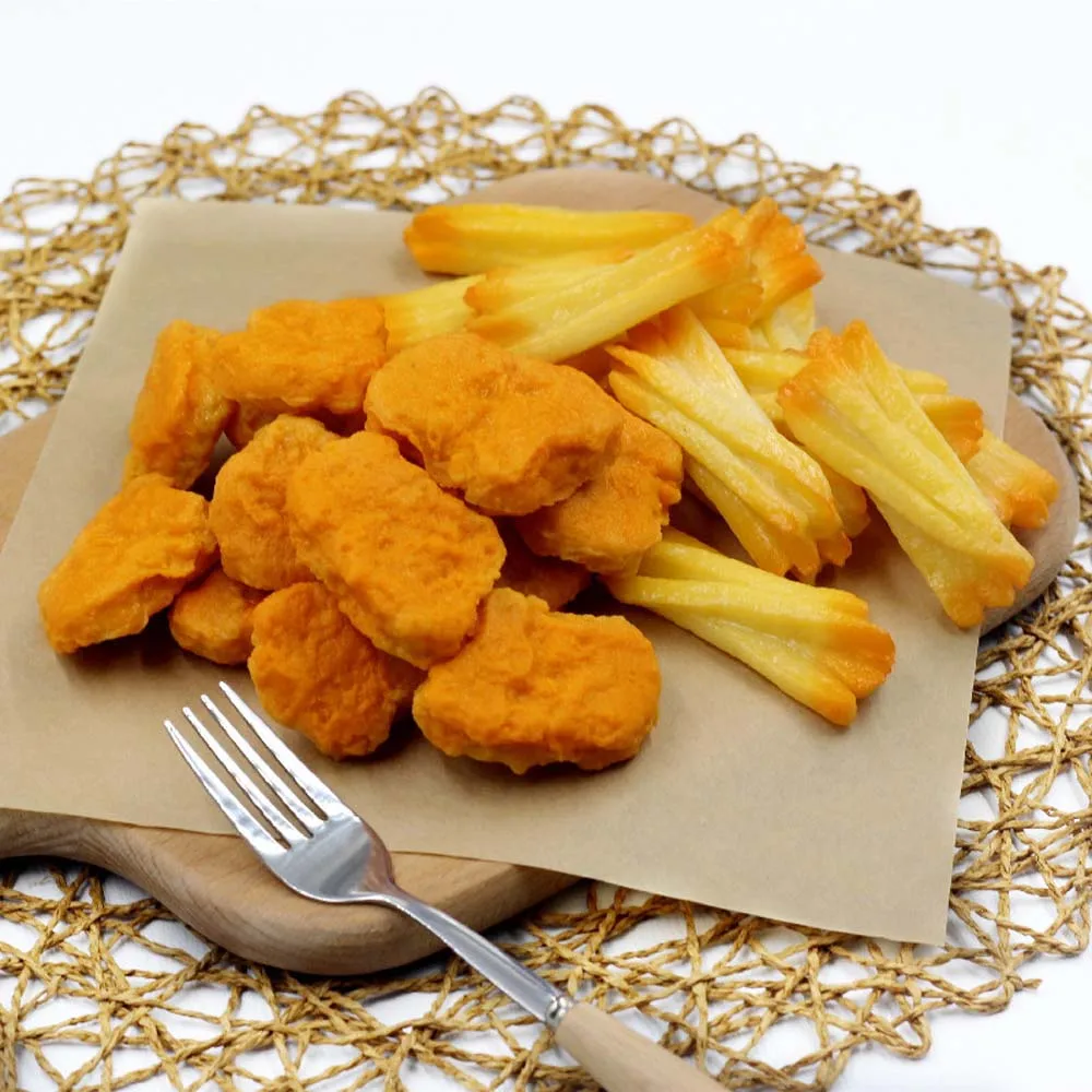 Реалистичные искусственные куриные Nugget, 5 шт., имитация еды, детская игрушка, витрина для ресторана, реквизит для фотосъемки