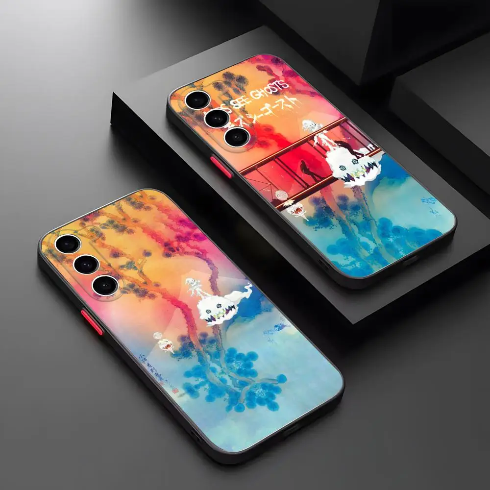 Чехол для телефона Kids See Ghosts Kanye West, матовый прозрачный для Samsung S21fe S22 FE S23 Ultra S24 Plus S25, роскошная задняя крышка