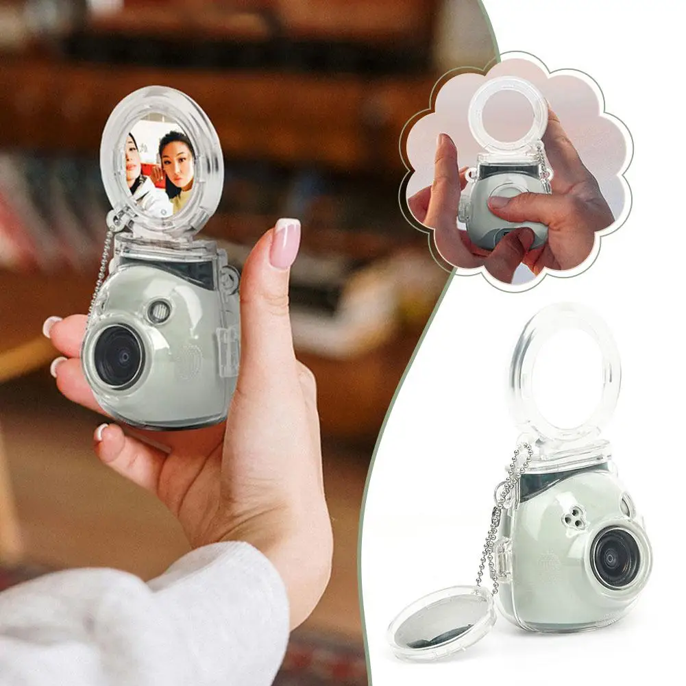 Прозрачная мягкая сумка с зеркалом для камеры Instax Pal со шнурком, портативная дорожная сумка для хранения для селфи V1j7