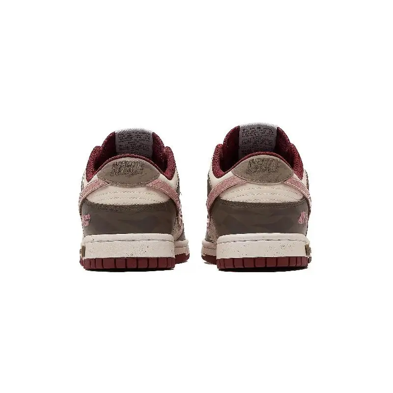 Фото 【Настроить】Nike Dunk Обувь для скейтбординга Мужские низкие кроссовки розового/коричневого/белого цвета DD1391-601 №5