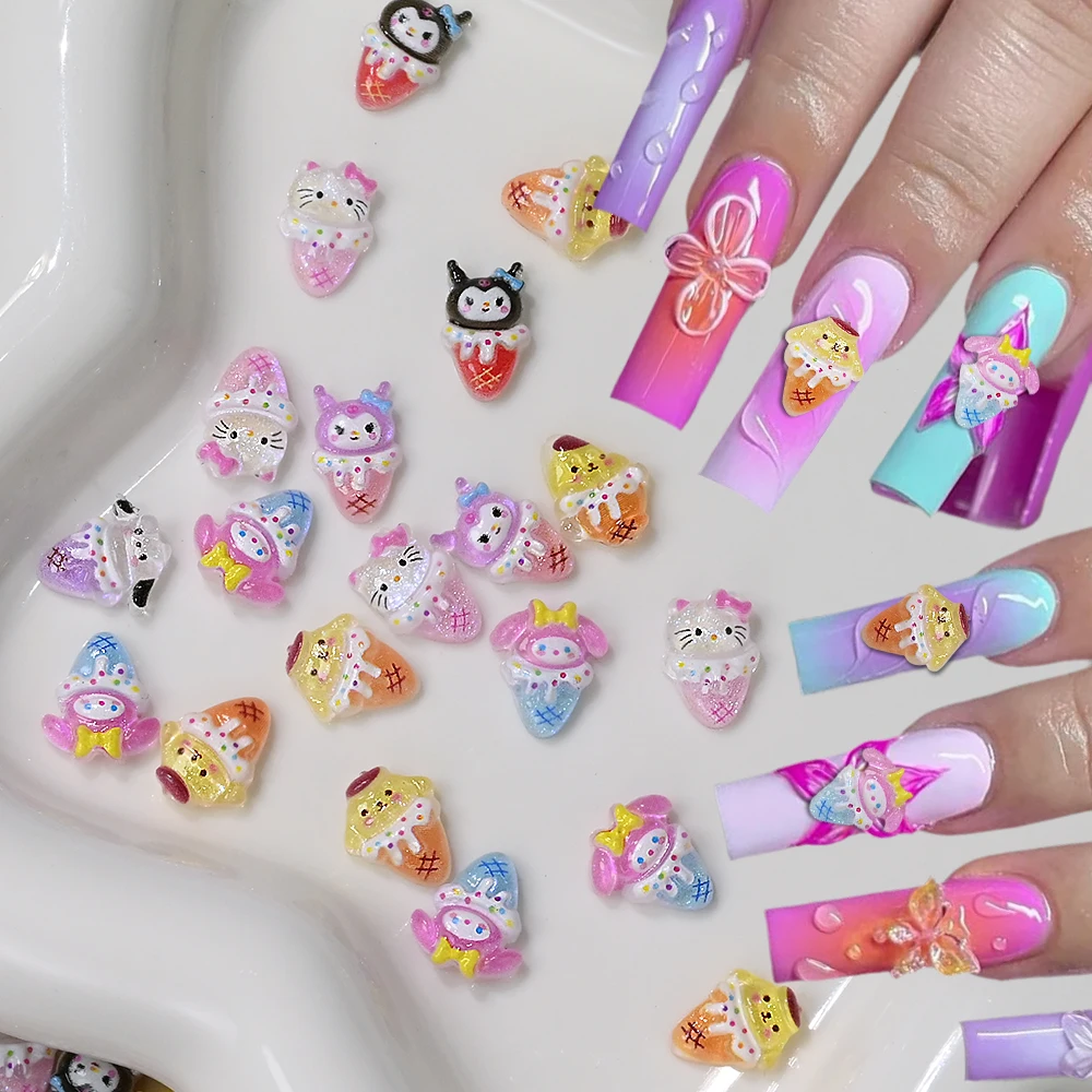 50 шт. 3D смешанные смолы мультфильм «Hello Kitty» подвески для ногтей Flash Kuromi Cinnamoroll милые аниме украшения для ногтей DIY маникюрные принадлежности (art.: 3920d09e2dd16) - 3920d09e2dd16