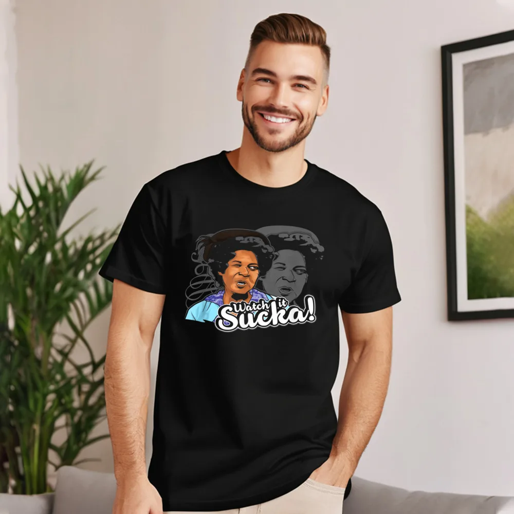 Tops & Tees Watch it sucka Son in VALENTINE DAY Short Sleeve Cotton Fabric Crew Neck Mens Tshirts Graphic Tee-Shirt Hip Hop
