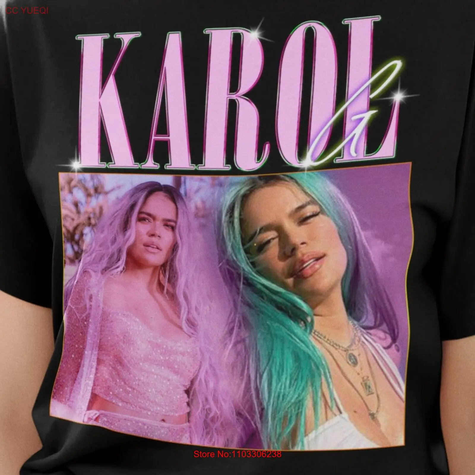 Футболка Karol G, футболка Karol G, новый дизайн, Повседневная футболка унисекс