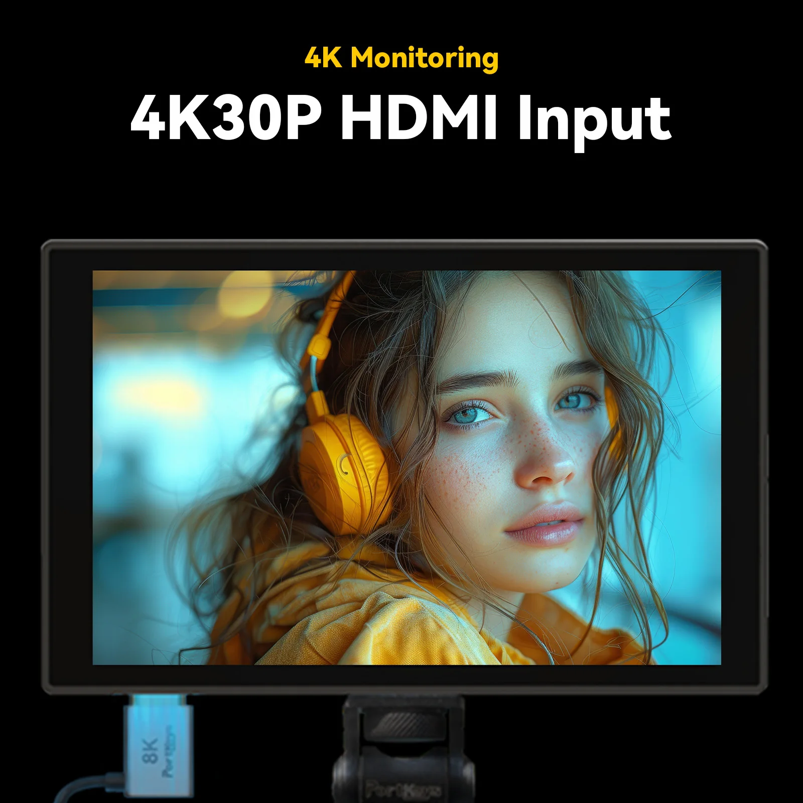 Фото Portkeys HD7T 7-дюймовый сенсорный экран для камеры, полевой монитор, IPS 4K, HDMI-совместимая профессиональная камера для студии, монитор для вещания 3D LUT №4