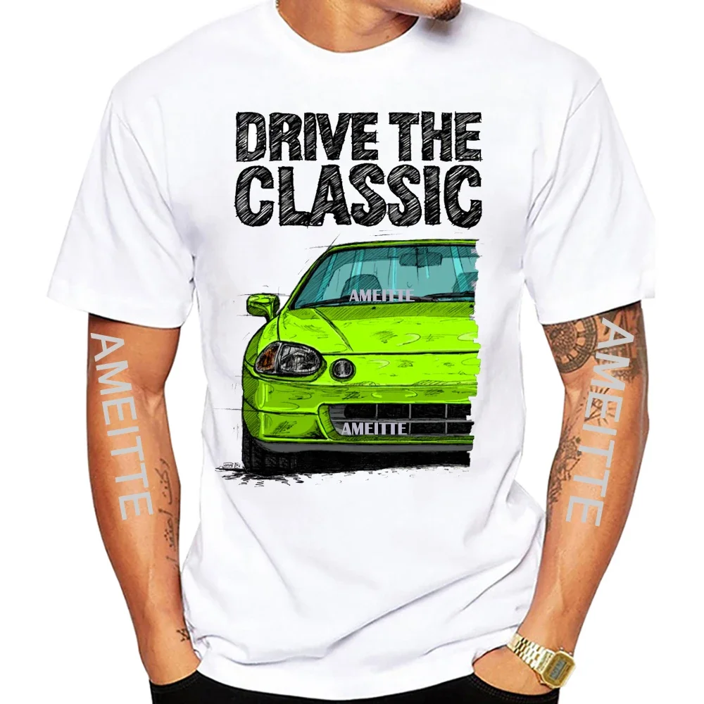 Мужская футболка 90-х с коротким рукавом Drive The Classic Del Sol CRX Early Model Футболка для мальчика Хип-хоп Белые повседневные футболки Ретро Мужские спортивные гоночные топы