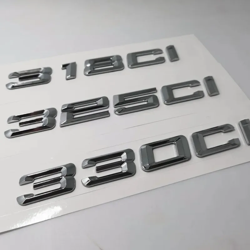 Фото 3D ABS хромированные черные буквы на багажник автомобиля для BMW 316ci 318ci 320ci 325ci 328ci 330ci 335ci логотип эмблема наклейка аксессуары №3