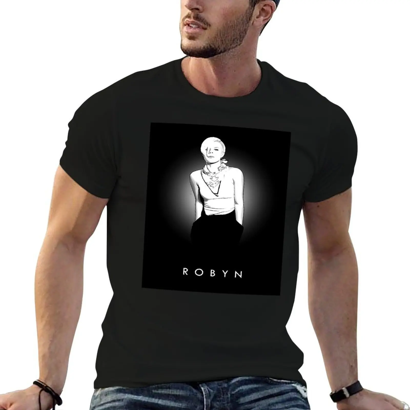 Футболка Robyn, футболка с аниме, мужская футболка, футболка с рисунком