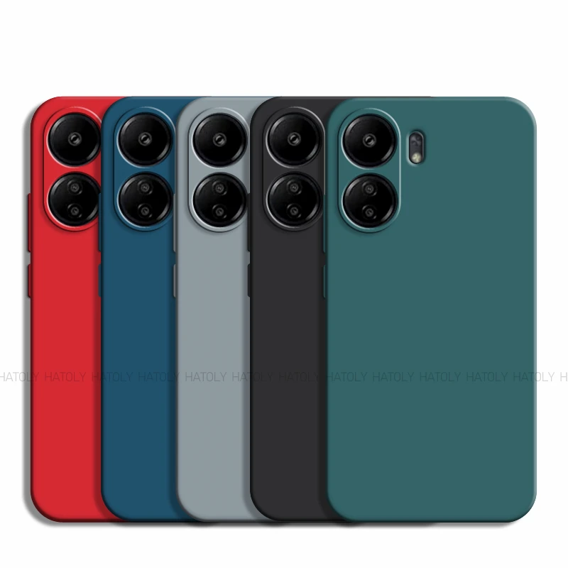 Чехол для Xiaomi Poco C65, роскошный оригинальный ударопрочный чехол из ТПУ, жидкий силикон, защитная задняя крышка телефона для Xiaomi Poco C65