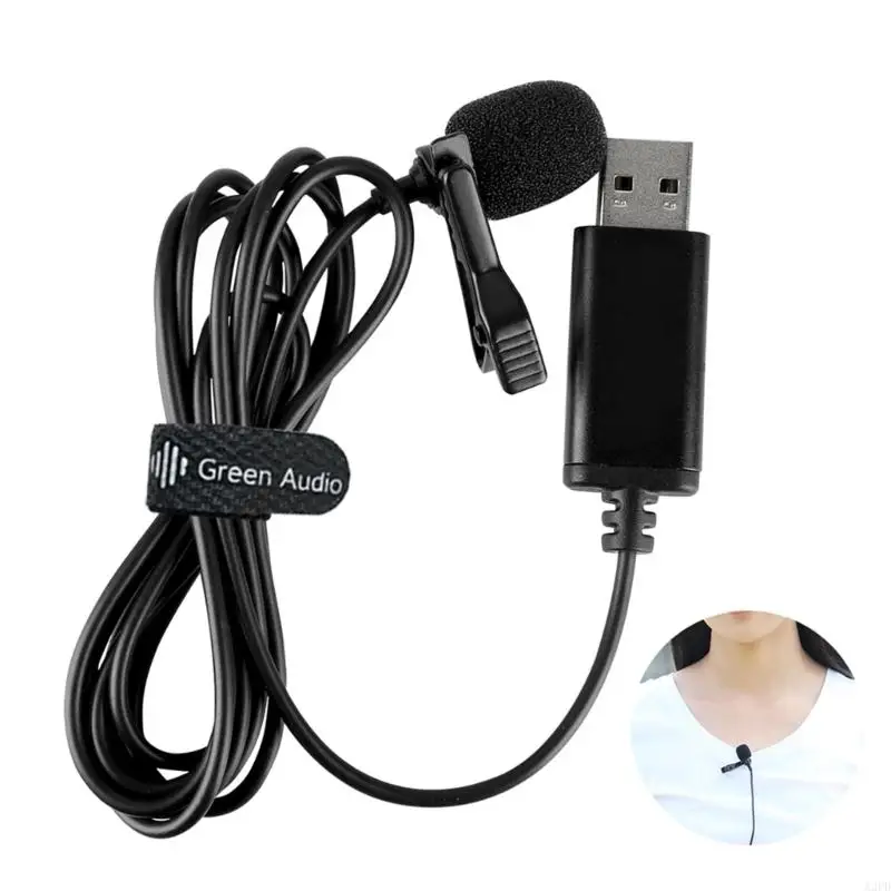Фото A3PD USB Lavalier Microphone 360 ​​-градусный пикап клип на микрофоне для ноутбуков Потоковые конференц -конференции и онлайн №3
