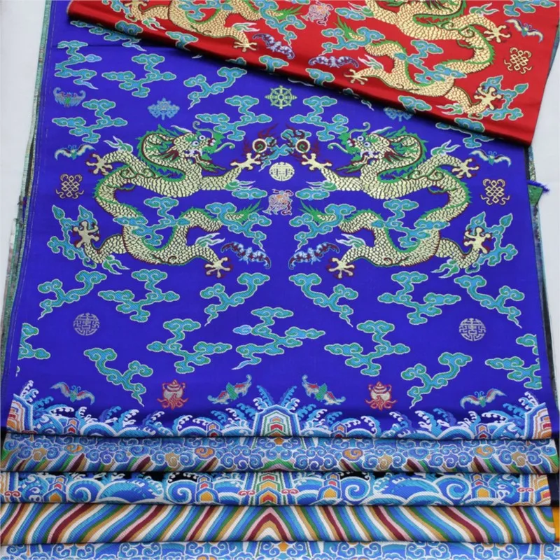 Фото Древние костюмные халаты в китайском стиле, Cheongsam, вечерние платья и ткани для украшения пленки, жаккардовая парча, тканый шелковый атлас №2