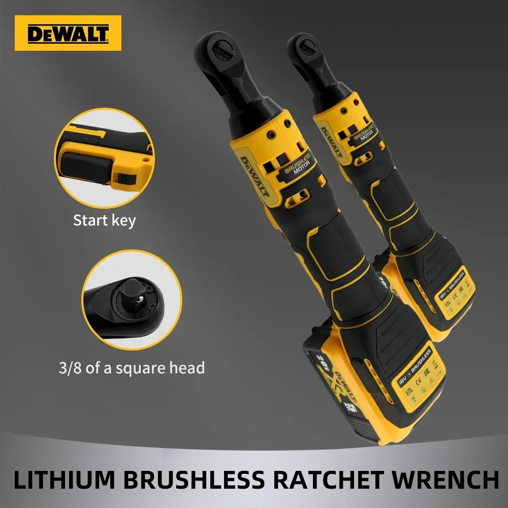 Электрический ключ с трещоткой Dewalt DCF512, аккумуляторная отвертка, 20 В, аккумуляторная отвертка DCF512, съемная гайка, отвертка 3/8 дюйма, электроинструменты, ударный гайковерт