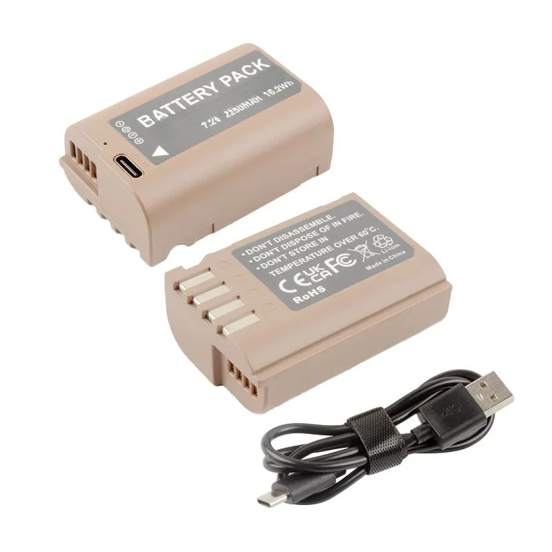 Сменный аккумулятор для камеры DMW-BLK22 7,2 В 2250 мАч с зарядкой USB-C для Panasonic Lumix GH6 S5II S5M2 GH5M DC-S5 DC-S5 GH5 II (art.: 3920d02f3c142) - 3920d02f3c142