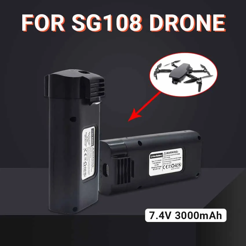 100% Оригинальный 7,4 V 3000mAh Lipo аккумулятор для SG108 SG-108 Drone RC Quadcopter Parts для SG108 SG-108 перезаряжаемая батарея