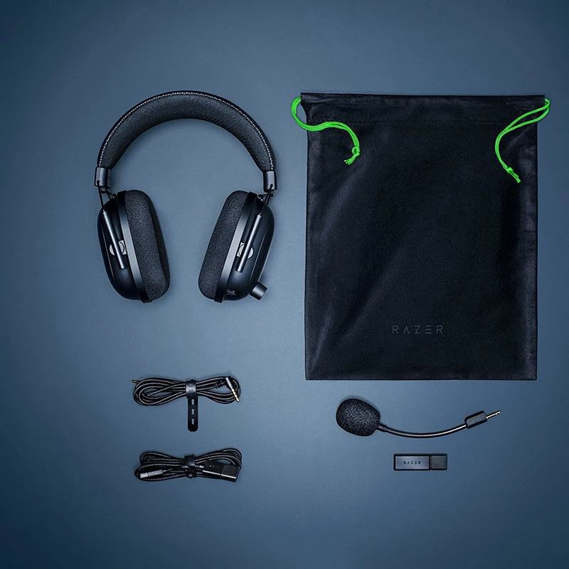 Фото Беспроводная игровая гарнитура Razer BlackShark V2 Pro THX 7.1, пространственный объемный звук, драйверы 50 мм, съемный микрофон для ПК, PS5, PS4, переключатель №4