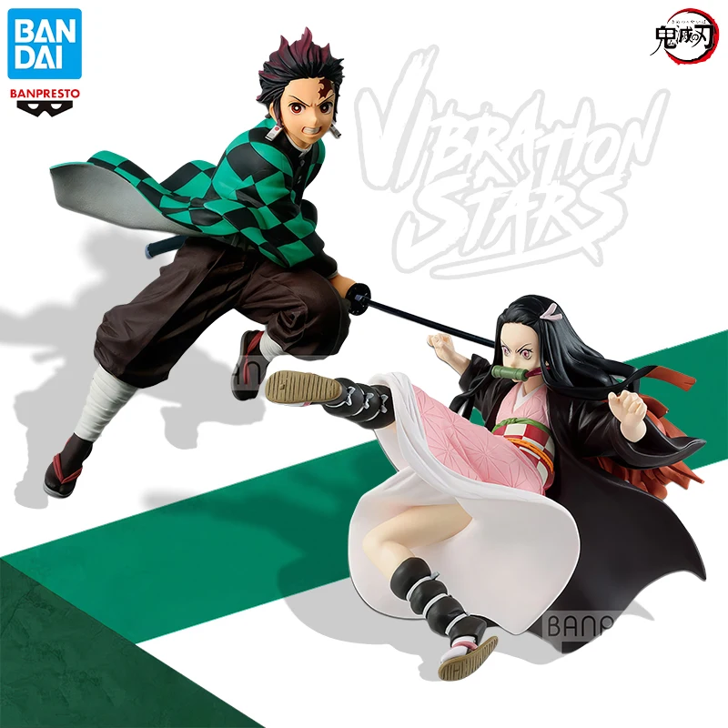 Подлинная фигурка Bandai VIBRATION STARS, аниме Demon Slayer Kamado Tanjirou Nezuko, коллекция Kimetsu No Yaiba, модель игрушки
