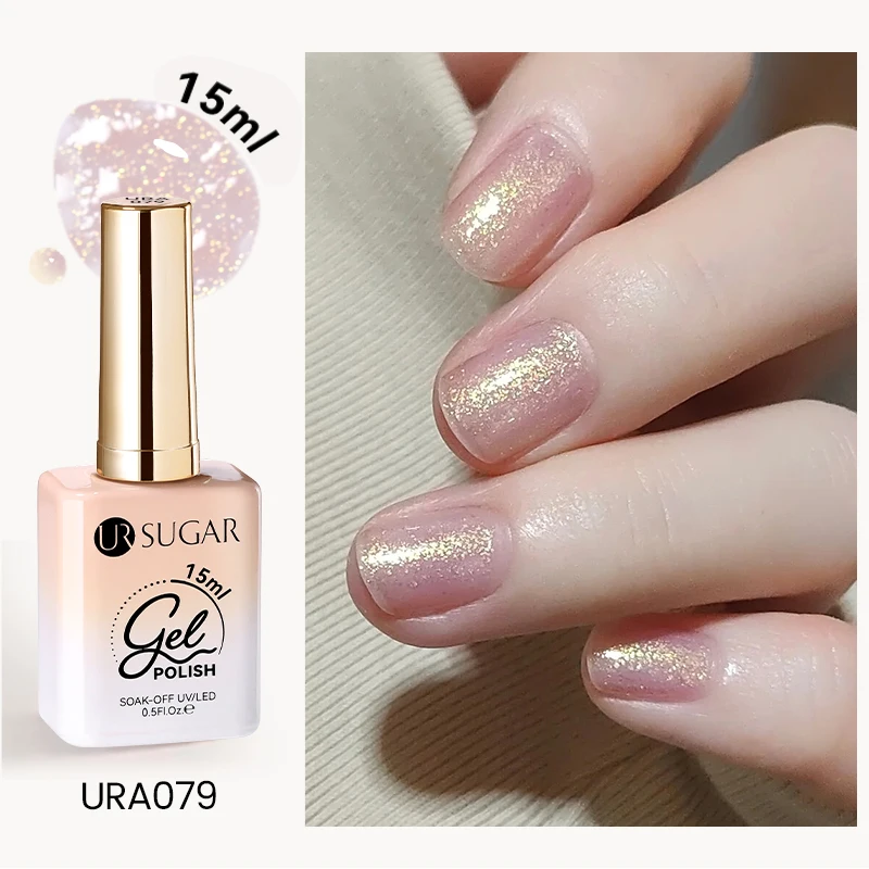 Фото UR SUGAR 15 мл 80 цветов Блестящий гель-лак для ногтей Принадлежности для ногтей Vernis Полуперманентный дизайн ногтей Маникюр Soak Off LED УФ-гель №3