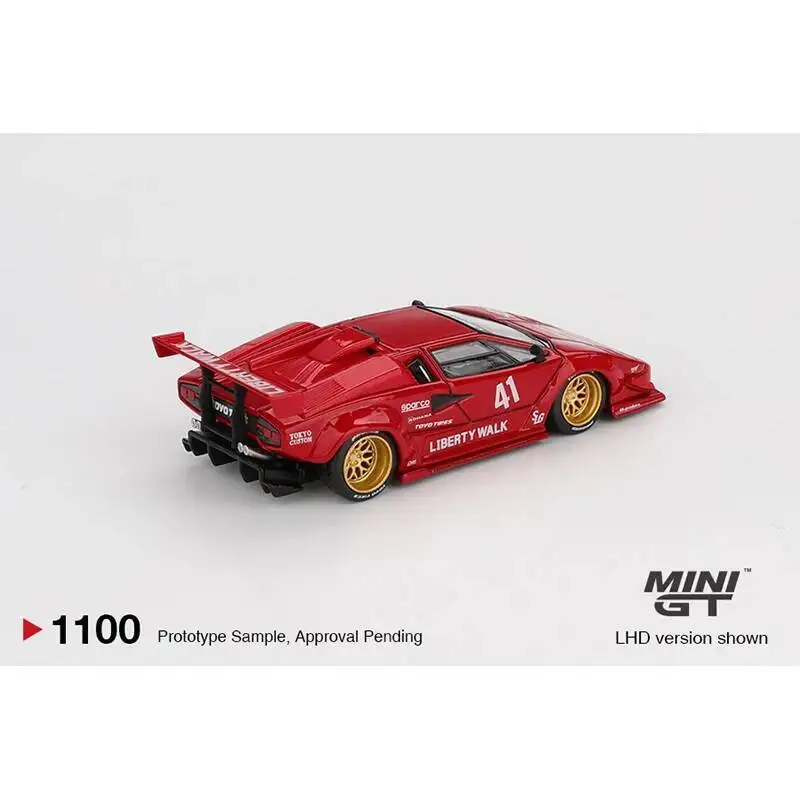 Предпродажа MINIGT 1100 1:64 LBWK Lamborghini Countach LB WORKS Red, литая под давлением модель автомобиля, коллекция игрушек (art.: 3920d2154a9da) - 3920d2154a9da