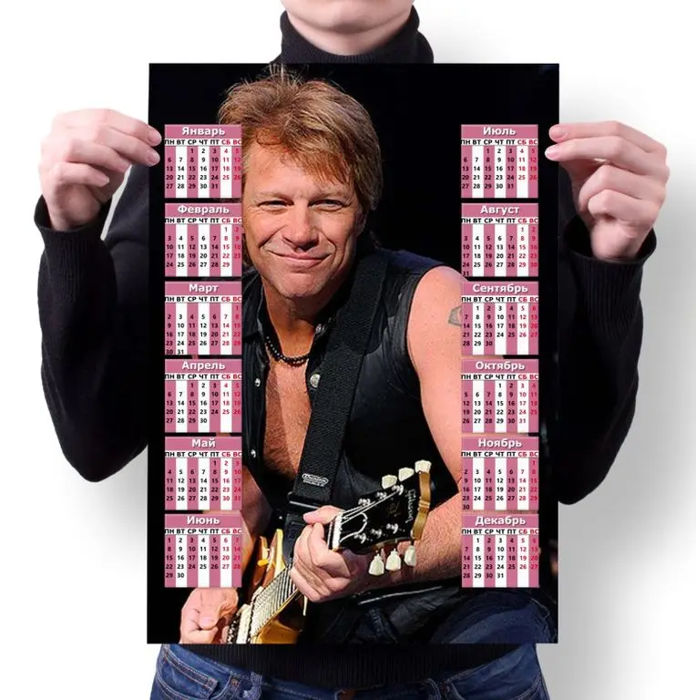 Календарь настенный Bon Jovi, Бон Джови №17