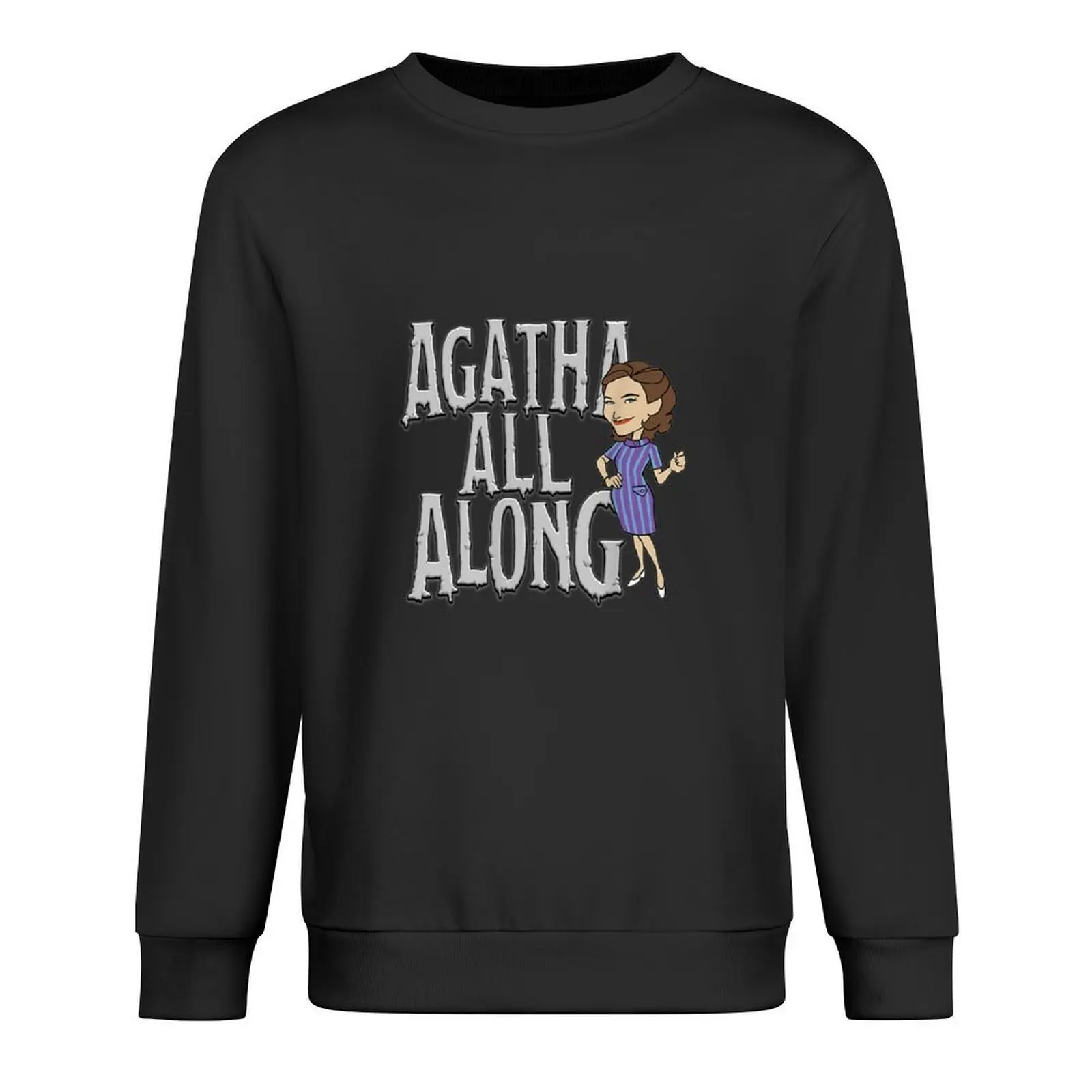 Футболка WandaVision Agatha All Along с большим текстом, пуловер, одежда для мужчин, осенняя куртка, мужская блузка, пуловер
