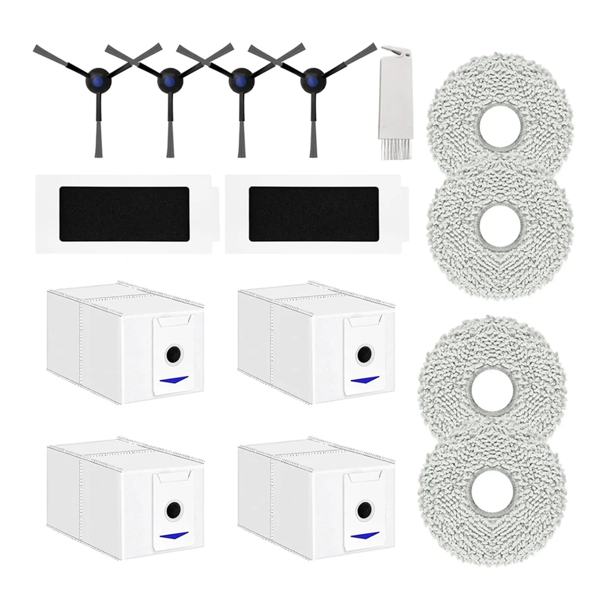 Комплект запасных Аксессуаров Для Ecovacs Deebot T30 Omni, T30 PRO Omni, T30s, Yeedi M12 Pro, 15 шт. в упаковке