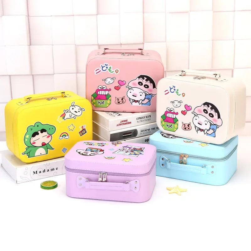 Crayon Shin-Chan, коробка для хранения, милый мультяшный косметический чемодан, разнообразные предметы, коробка для хранения ювелирных изделий, игрушки, подарки для девочек