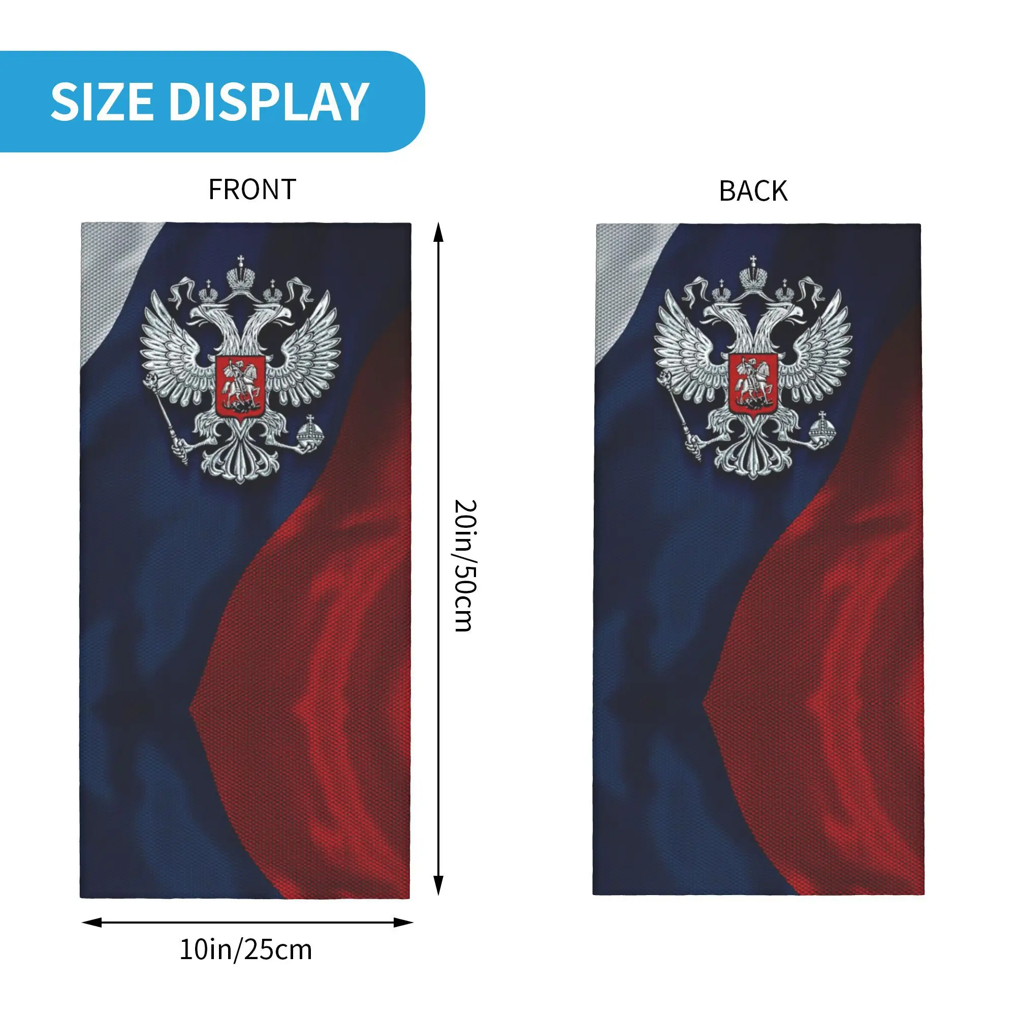 Фото Russia Flag Soviet Russian CCCP Communist Socialist  Bandana Neck Cover Printed Mask Scarf Multifunction Cycling Scarf Running №2