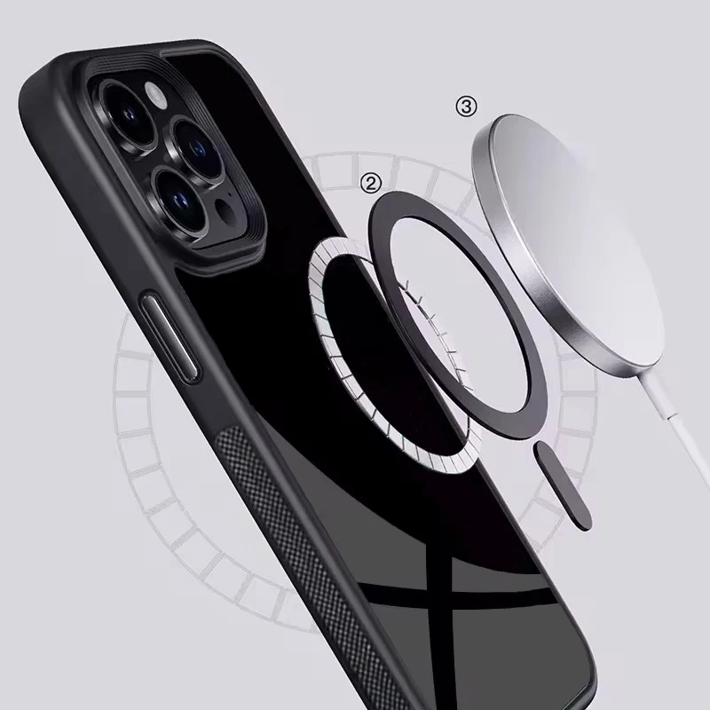 Фото Чехол для iPhone 16 15 14 13 12 11 Pro Max Plus Magsafe, магнитный чехол с беспроводной зарядкой, Kitsune Fox, японское искусство №2