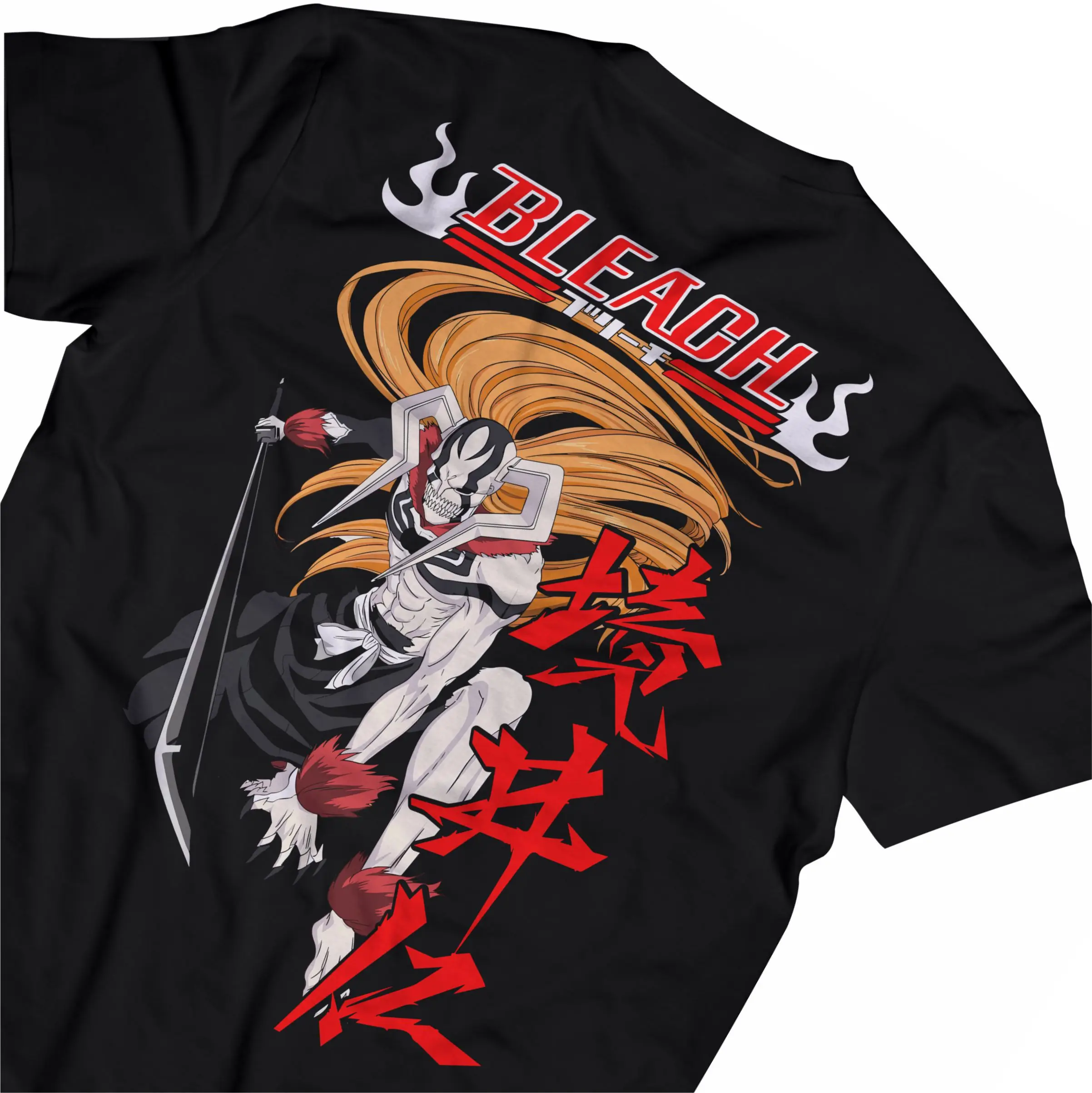 Отбеливатель полый ICHIGO BLC BAJU аниме JEPANG | Футболка из хлопка чесаный 30s унисекс уличная одежда Kaos оверсайз