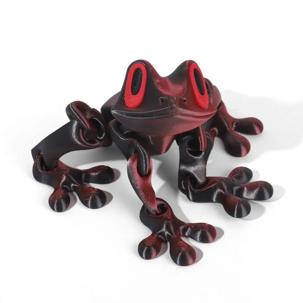 Фото Подвижные суставы 3D печатные лягушки орнамент реалистичный мультфильм 3D печатная модель лягушки фигурка ремесленная скульптура лягушки дети №5