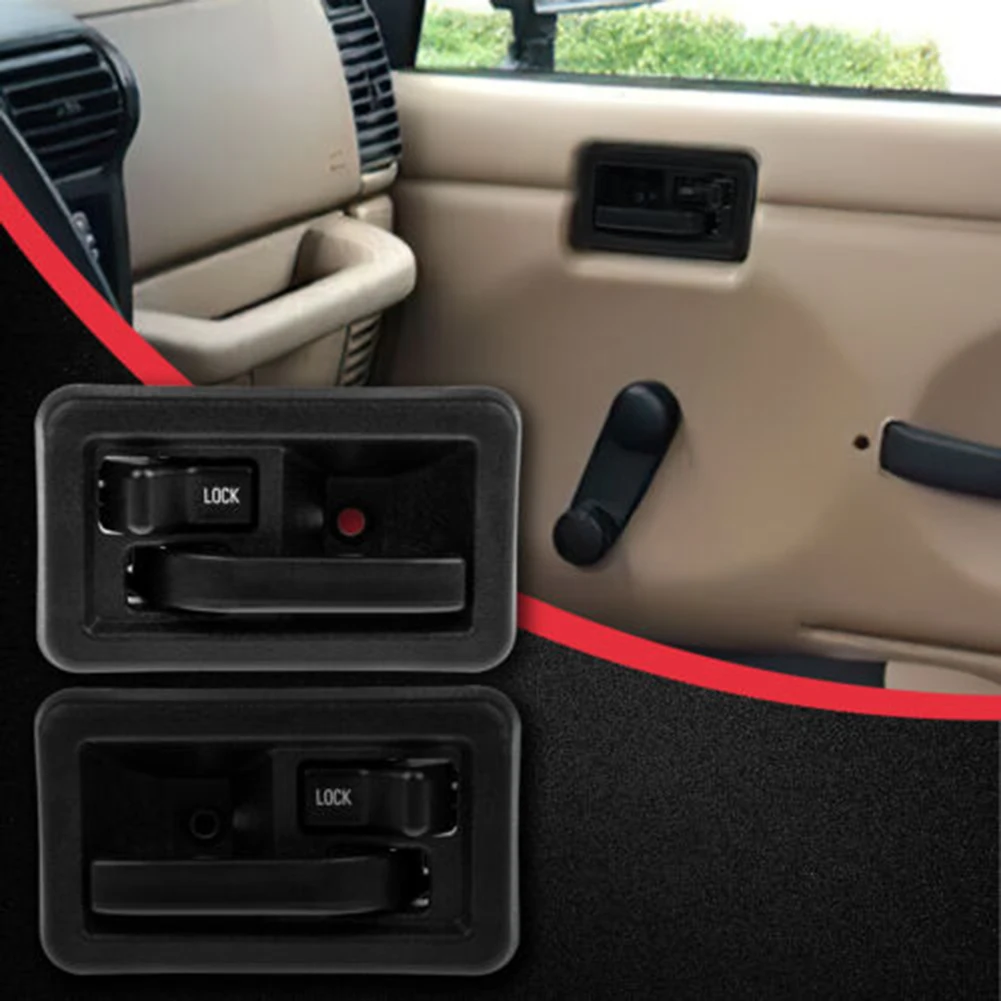 Фото 2 шт., внутренние дверные ручки для Jeep Wrangler YJ TJ 1987-2004 55176477AB 55176476AB №2