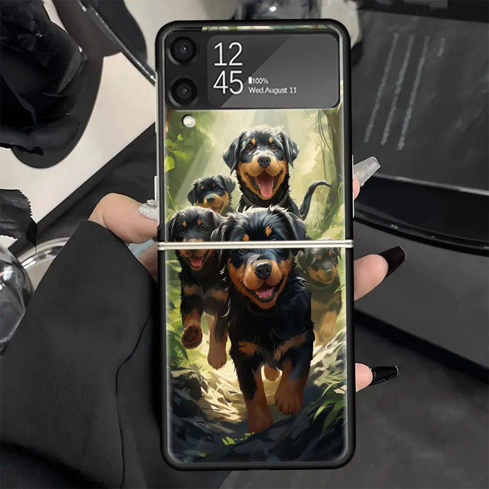 Фото Чехол для телефона Rottweiler Dog Rottie для Samsung Galaxy Z Flip 6 5 4 3 5G, черный твердый чехол ZFlip6 ZFlip5 ZFlip4 ZFlip3 Fundas Coque №5