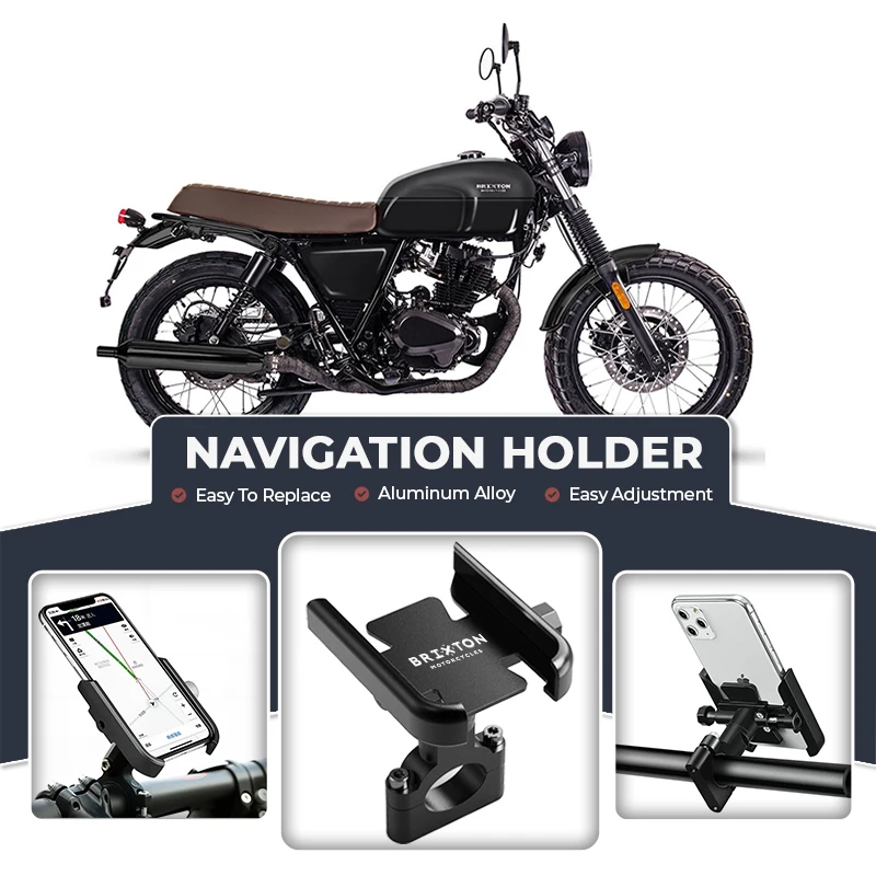 Для BRIXTON Cromwell 125 1200 BX BX150 Felsberg 250, универсальный регулируемый держатель для телефона из сплава для мотоцикла, кронштейн, подставка GPS Аксессуары для мотоциклов