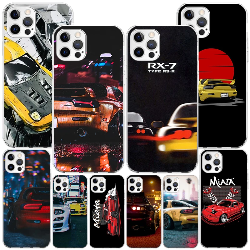 Автомобильный чехол JDM RX7 MX5 Legends Phnoe для Iphone 11 12 13 Mini 14 Pro Max X Xs Xr 7 Plus 8 + Apple 6S 5S SE 2020, уникальный чехол