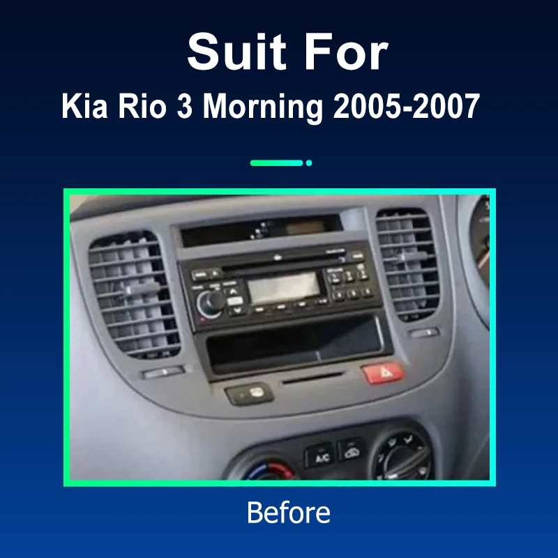 Фото Автомагнитола QLED, 9 дюймов, Android 12,0, для Kia Rio 3 Morning 2005, 2007, мультимедийный плеер, GPS-навигация, Carplay, стерео экран, головное устройство №2