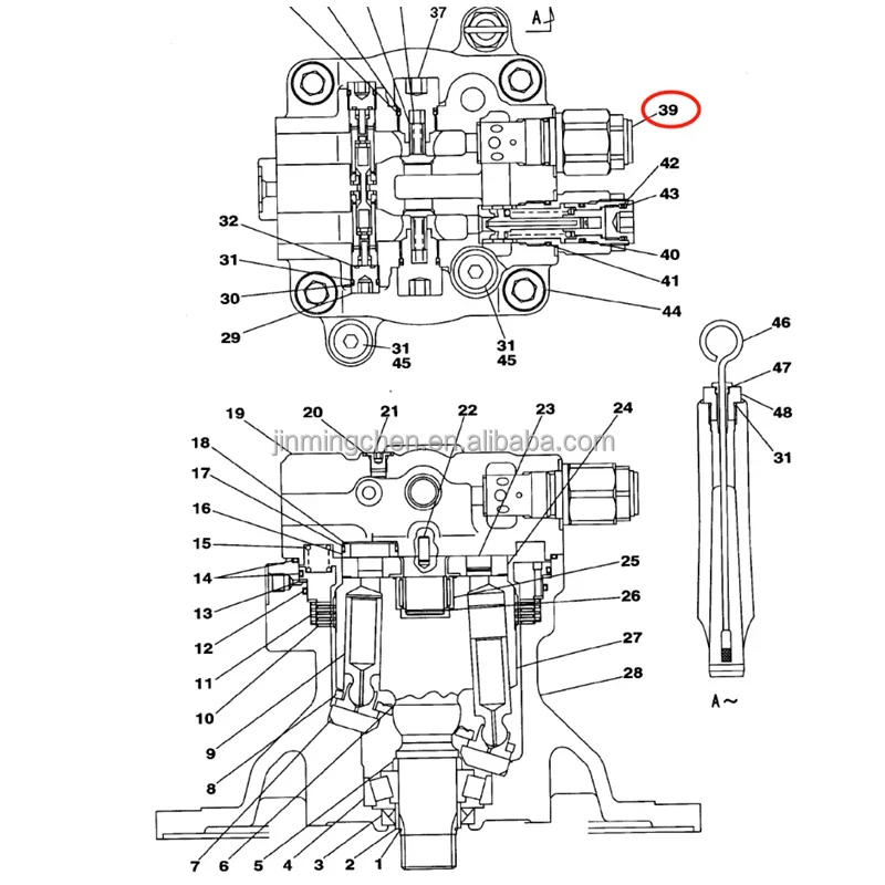 Фото Katup Pelepas Brug Motor hidrolik Swing LJ01143 SH500-6 SH470-5 SH350-5 llbx500x4 №2