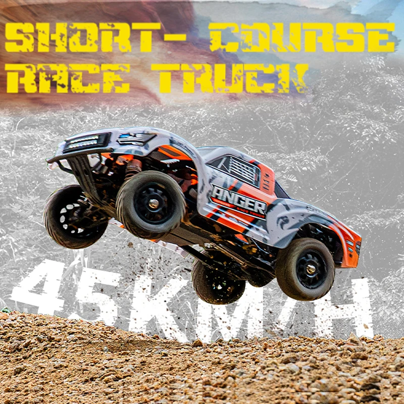 Фото 45 км/ч 1:16 Fast Short Course RC Car 4x4 Внедорожный грузовик с подсветкой Игрушки Monster Crawler Электромобиль для взрослых и мальчиков 3100A №3