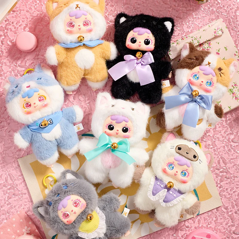 Подлинная серия Samuel Cat Party, слепая коробка вокруг милой куклы с подвижными глазами, загадочная коробка, сумка, подвески, украшения, модные игрушки, подарки