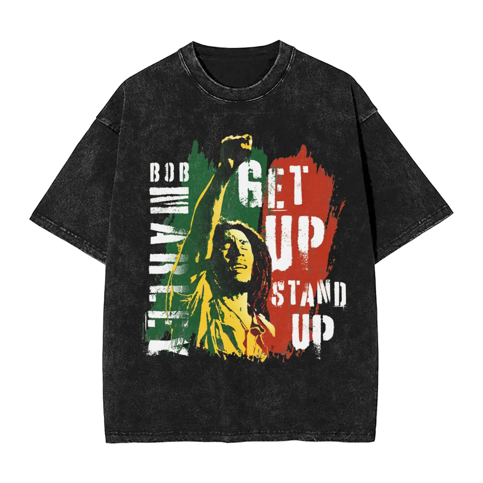 Футболка BOBS MARLEYS, футболки в стиле хип-хоп с короткими рукавами, винтажные топы, летняя хлопковая дышащая одежда больших размеров