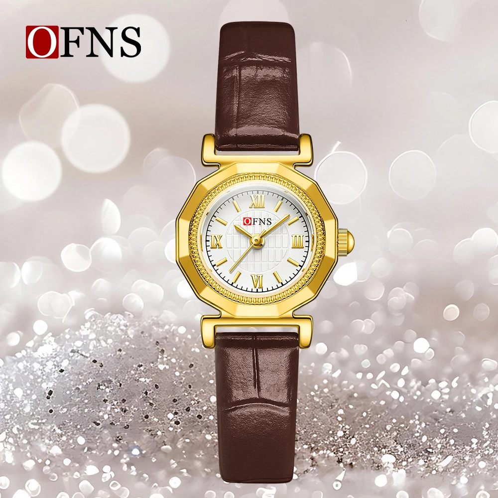 Бренд OFNS 1535, новые хит продаж, женские часы, модные ретро римские весы, кварцевые часы, водонепроницаемые нишевые женские часы 2025